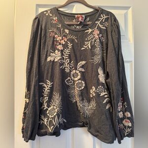 Johnny Was Long Sleeved Top XL